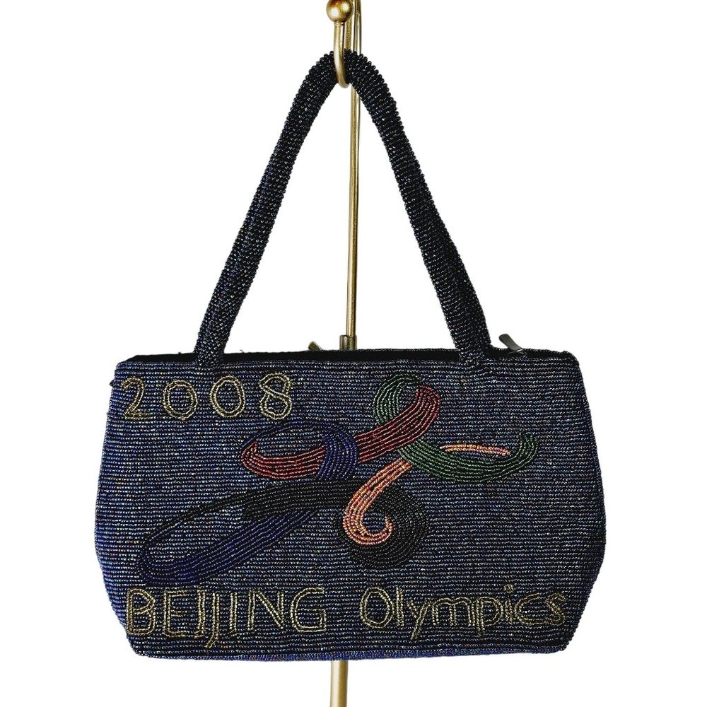 BEIJING Olympics 2008 Fully Beaded Y2K Multi-color Handbag